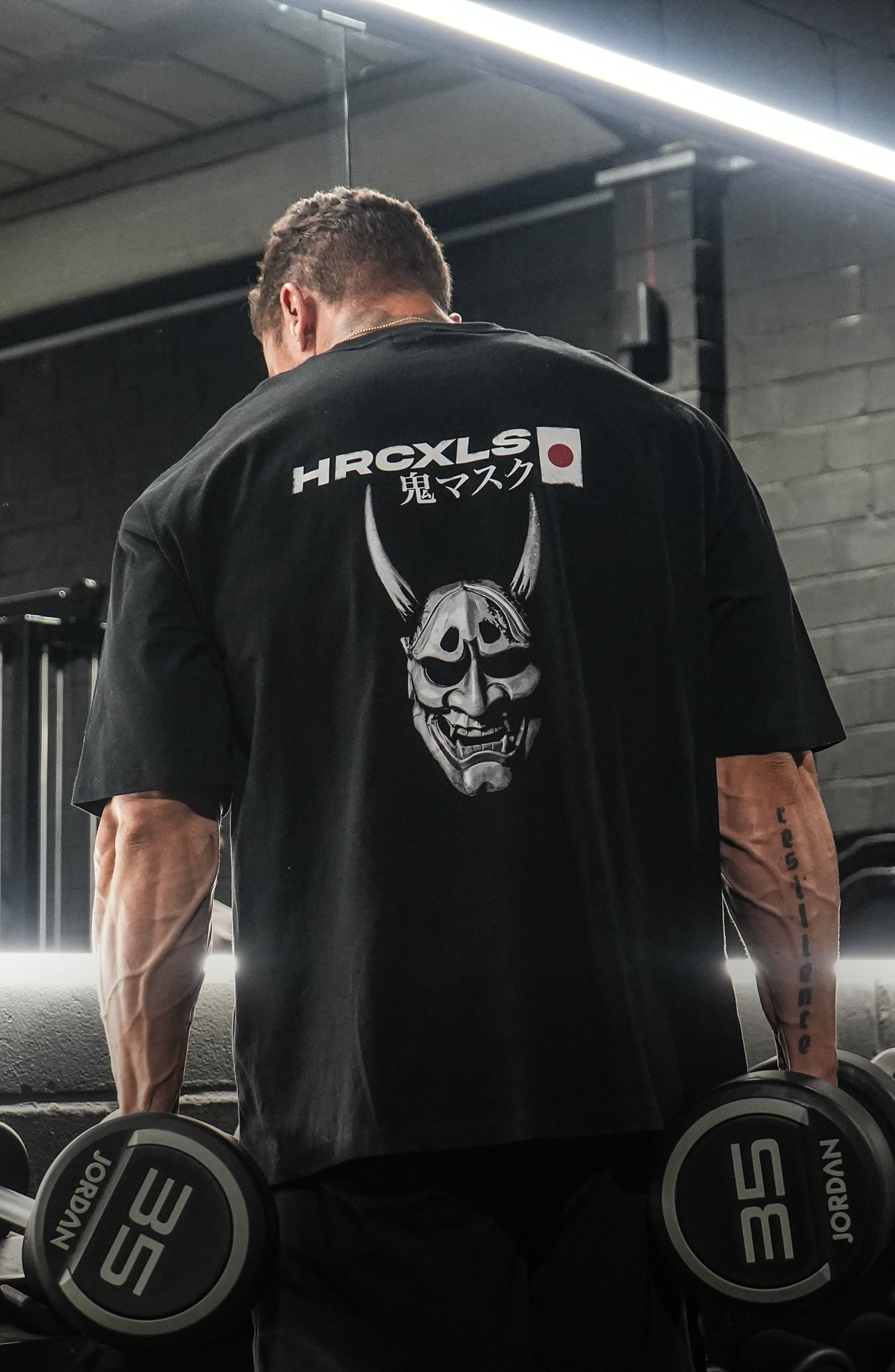 HERCXLES: Oni Oversized T-Shirt - Black model back
